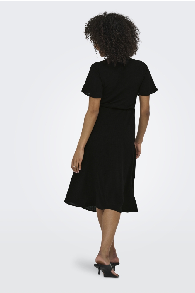 ONLCALI LIFE S/S MIDI WRAP DRESS WV 15269622 Black